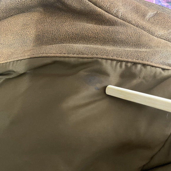 Vtg Wilsons Leather Motorcycle Bomber‎ Jacket Mens Sz L Cognac Brown 80's - Picture 10 of 16